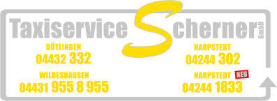 Taxiservice Scherner GmbH in Dötlingen Neerstedt Wildeshausen Flughafentransfer Rollstuhltransport Krankenfahrten Großraumfahrzeug Kurierdienst Schülerbeförderung